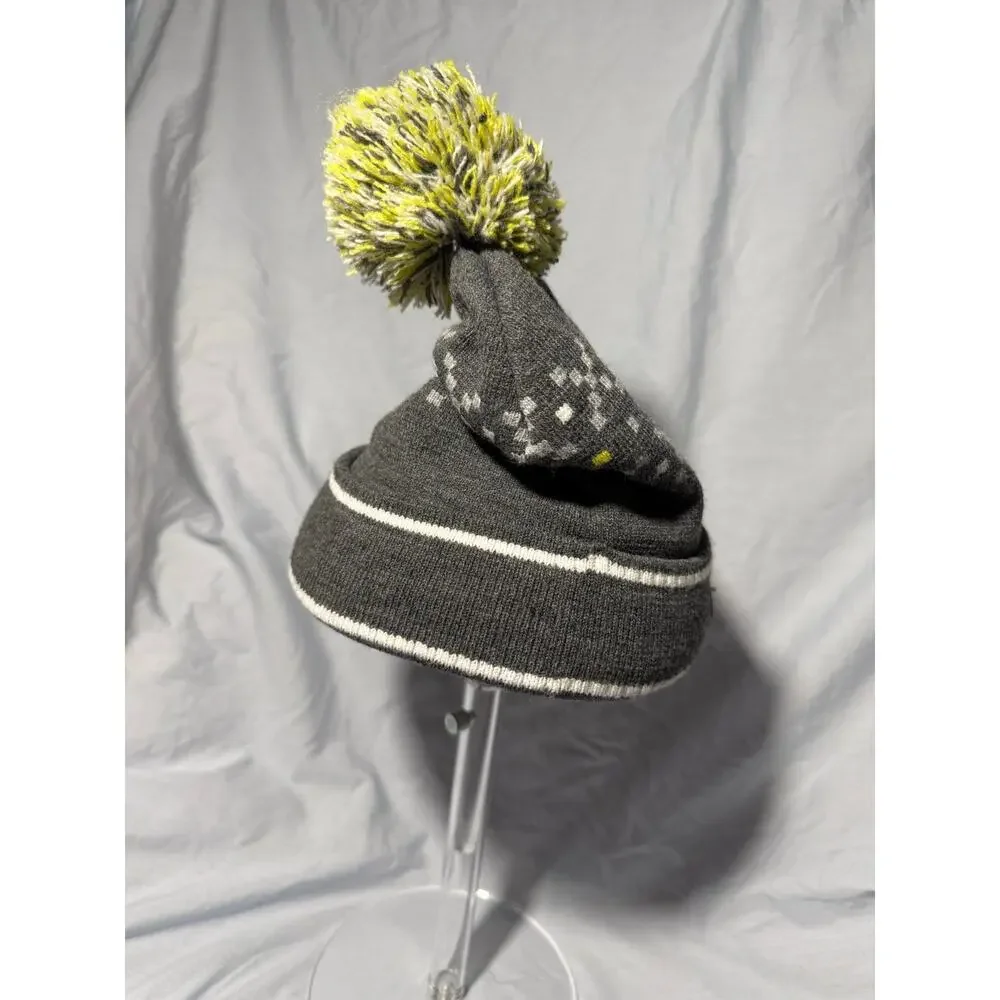 Batman Youth Beanie Pom Pom Hat Gray Yellow Warner Bros 100th Anniversary 2023